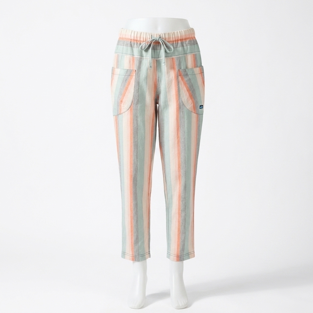 NEW KAVU women's woodside pants in cool stripe